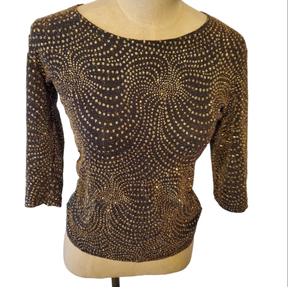 Vintage gold sparkle tunic medium